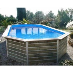 Water Clip Piscine Bois Octogonale 8,90 X 4,20 X H. 1,29 M CALAYAN -Piscine Soldes Boutique 7187021 3