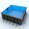 Water Clip Piscine Bois Carrée 5,20 X 5,20 X H. 1,47 M SOLTA -Piscine Soldes Boutique 7187025 1