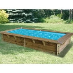 Piscine Bois Azura 3,50 X 2,00 X 0,71 M Liner Bleu Avec Filtre à Cartouche - Ubbink