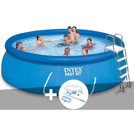 Kit Piscine Autoportée Intex Easy Set 4,57 X 1,22 M + Kit D'entretien - Bleu 3 Kit Piscine Autoportée Intex Easy Set 4,57 X 1,22 M + Kit D'entretien - Bleu