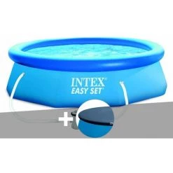Kit Piscine Autoportée Intex Easy Set 3,66 X 0,76 M + Bâche De Protection